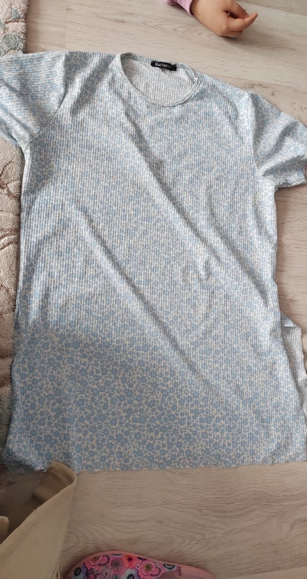 Gri Kısa Kollu Hamile Keten Tişört - Görsel 2