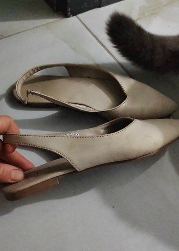 Bej Stiletto Topuksuz Kadın Babet - Görsel 2