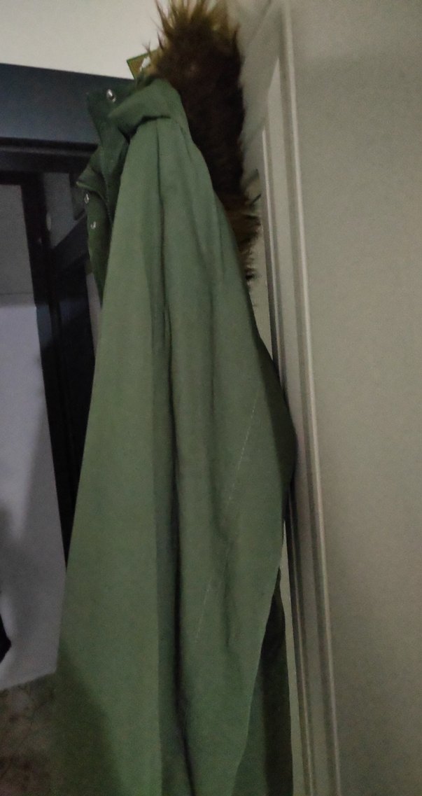 Düğmeli Uzun Haki Kadın mont - Görsel 2