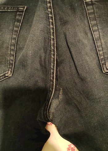 Gri Biker Kesim erkek Kot Pantolon - Görsel 2