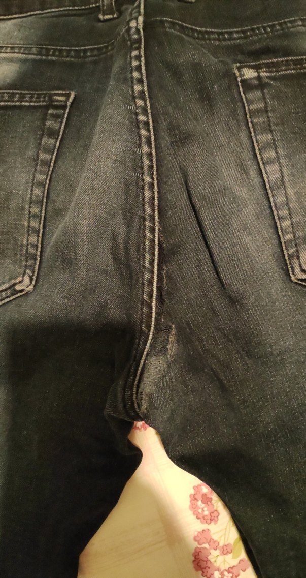 Gri Biker Kesim erkek Kot Pantolon - Görsel 2