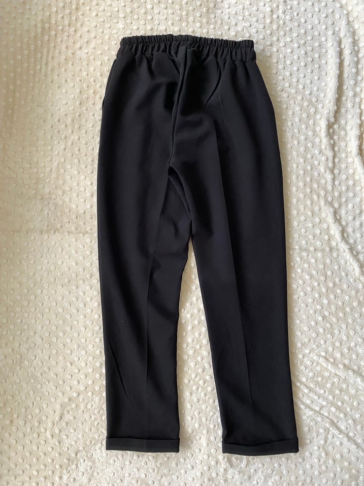 Siyah Kadın Kumaş Pantolon - Görsel 2