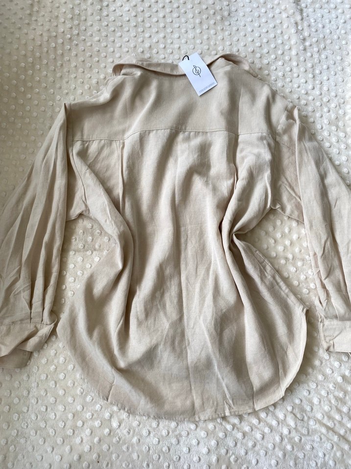 Stradivarius Keten Gömlek - Görsel 2