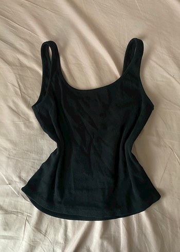 Siyah Kadın Fitilli Atlet - Görsel 2