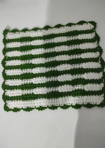 El Örmesi Yeşil Beyaz Çizgili Banyo Lifi - Görsel 2