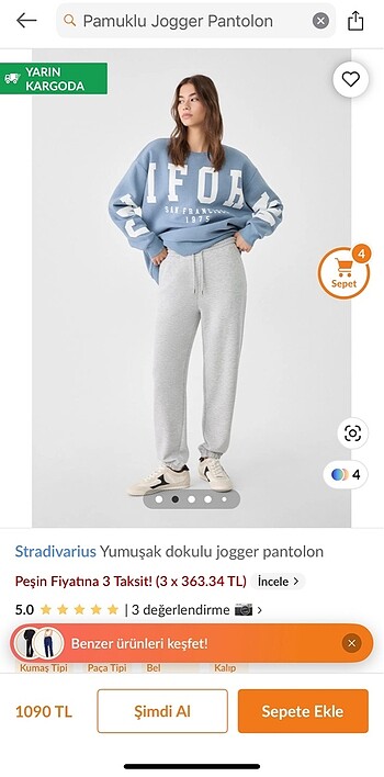stradivarius jogger eşofman altı