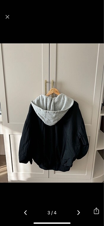 xs Beden siyah Renk Zara kapüşonlu bomber ceket
