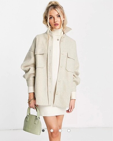 Oversize kaşe ceket