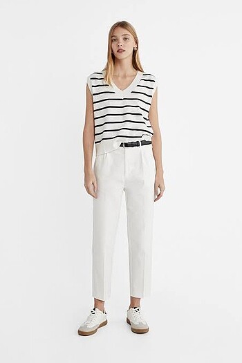 Stradivarius kemerli smart pantolon