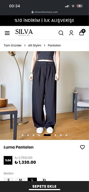 Silva Collection Kumaş Pantolon