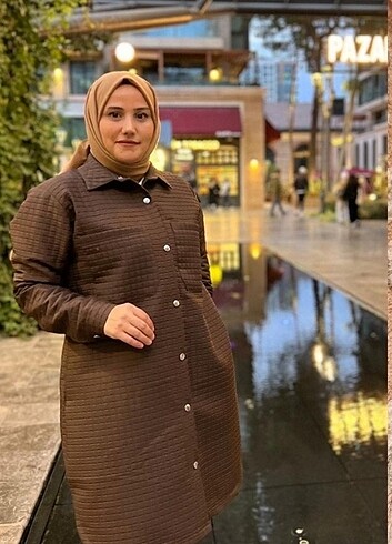 56 beden büyük beden kapitone trençkot 