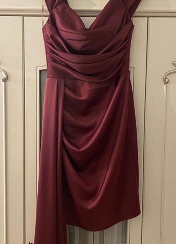 38 beden bordo abiye - Görsel 2