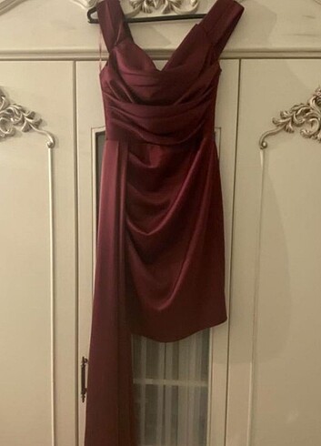 38 beden bordo abiye - Görsel 3