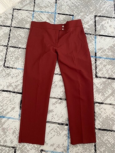 Bordo havuç kumaş pantolon