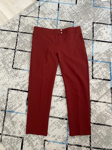 Diğer Bordo havuç kumaş pantolon