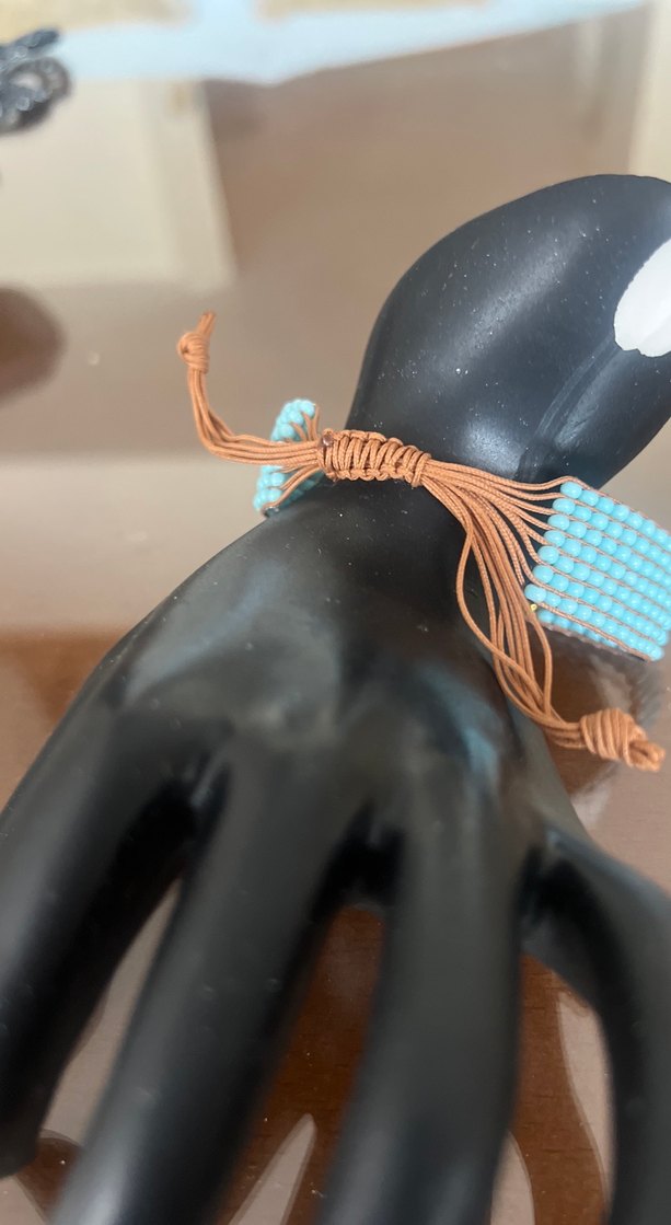 İEl işçiliği miyuki Turkuaz Bohem Bileklik - Görsel 3