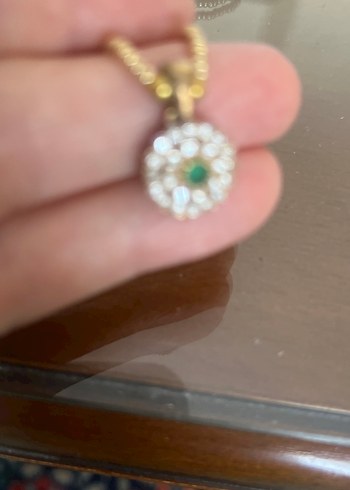 Altın Renkli Vintage zirkon taşlı kolye - Görsel 7