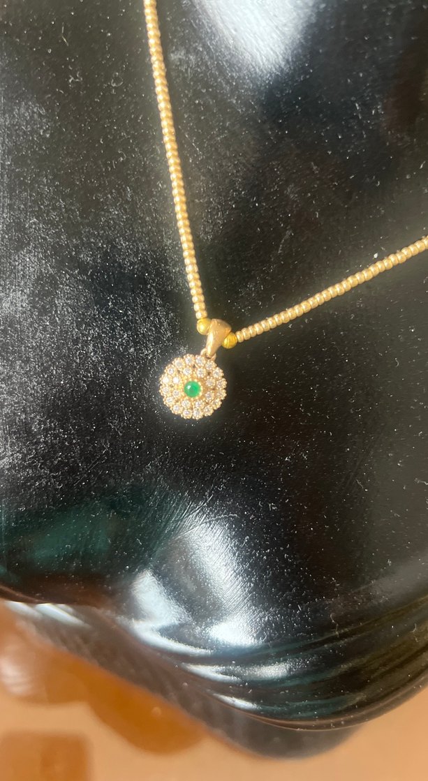 Altın Renkli Vintage zirkon taşlı kolye - Görsel 3