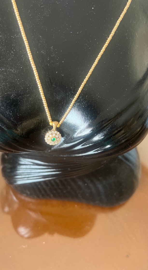 Altın Renkli Vintage zirkon taşlı kolye - Görsel 2