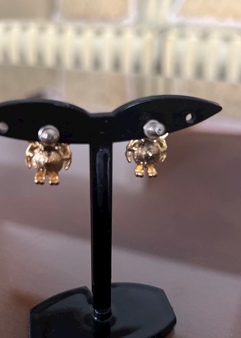 Turkuaz ve zirkon taşlı Avrupa küpe - Görsel 7