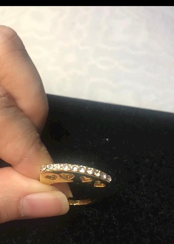 Avrupa kalp figürlü parlak taşlı yüzük - Görsel 3