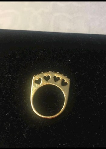 Avrupa kalp figürlü parlak taşlı yüzük - Görsel 2