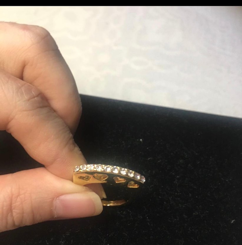 Avrupa kalp figürlü parlak taşlı yüzük - Görsel 3