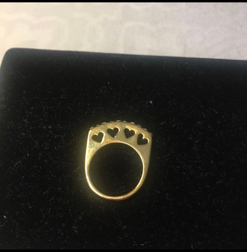 Avrupa kalp figürlü parlak taşlı yüzük - Görsel 2