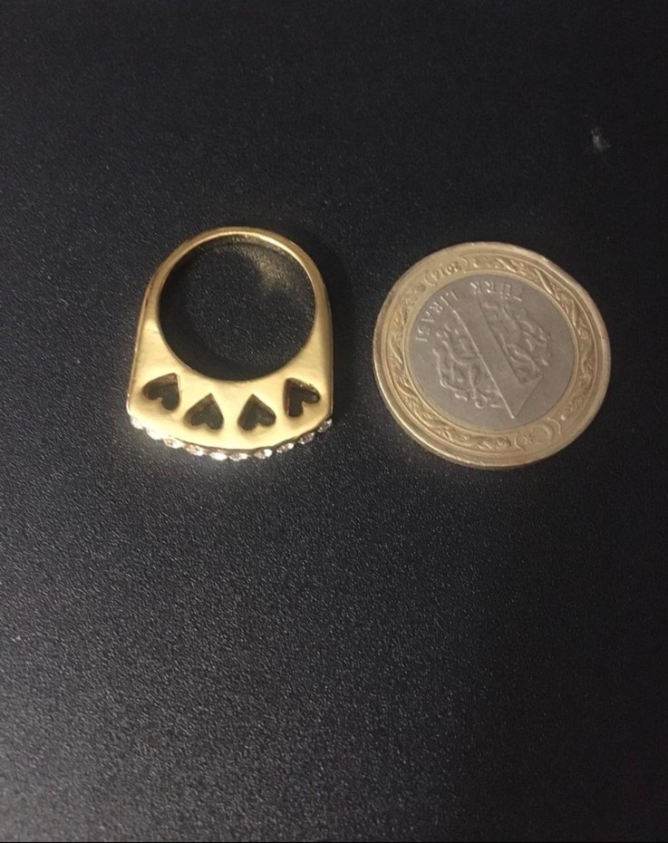 Avrupa kalp figürlü parlak taşlı yüzük - Görsel 4