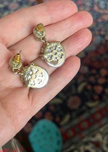 Kristal taşlı küpe - Görsel 5