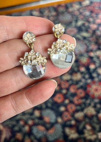 Kristal taşlı küpe - Görsel 2