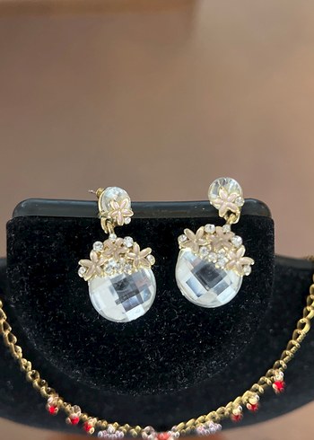 Kristal taşlı küpe - Görsel 8