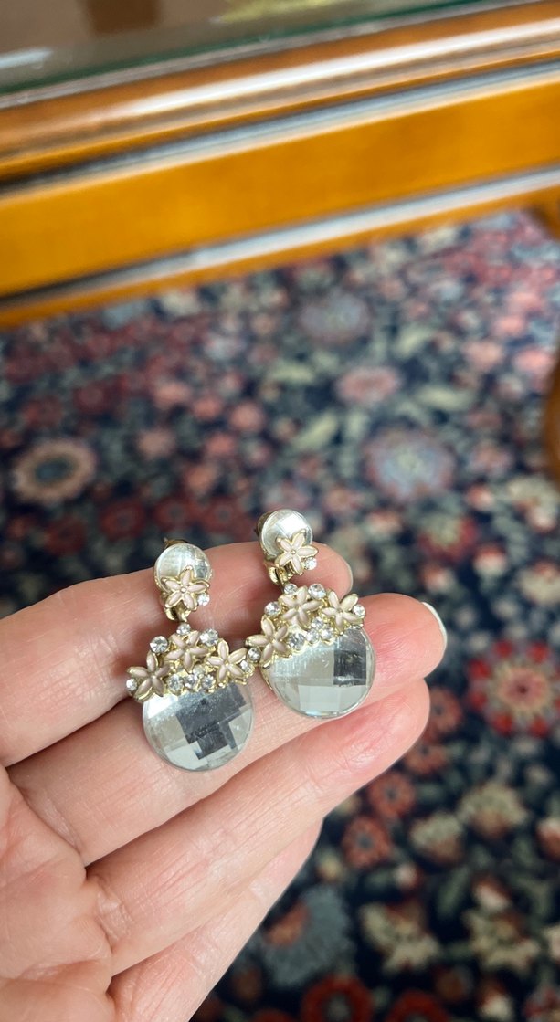 Kristal taşlı küpe - Görsel 3