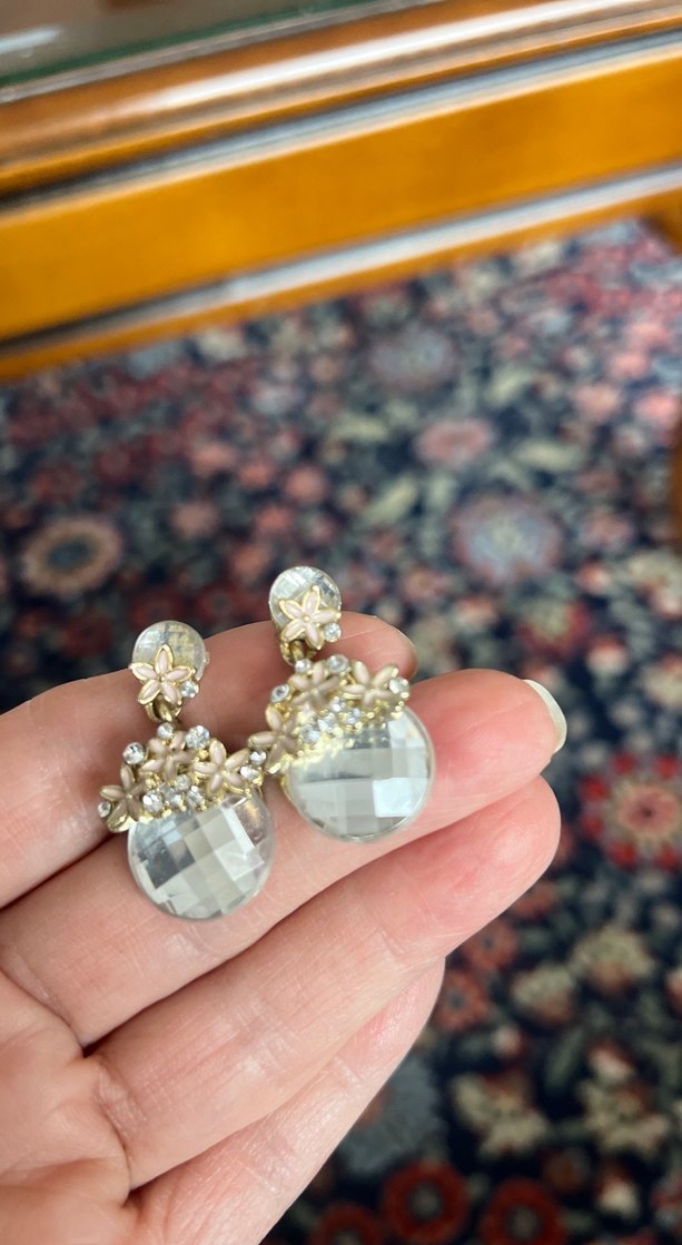 Kristal taşlı küpe - Görsel 4