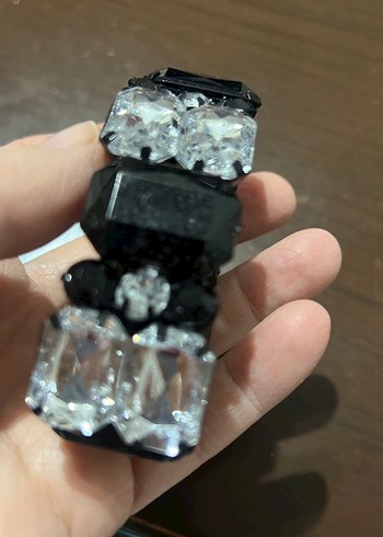 Siyah Parlak Desenli Kadın Bileklik - Görsel 7