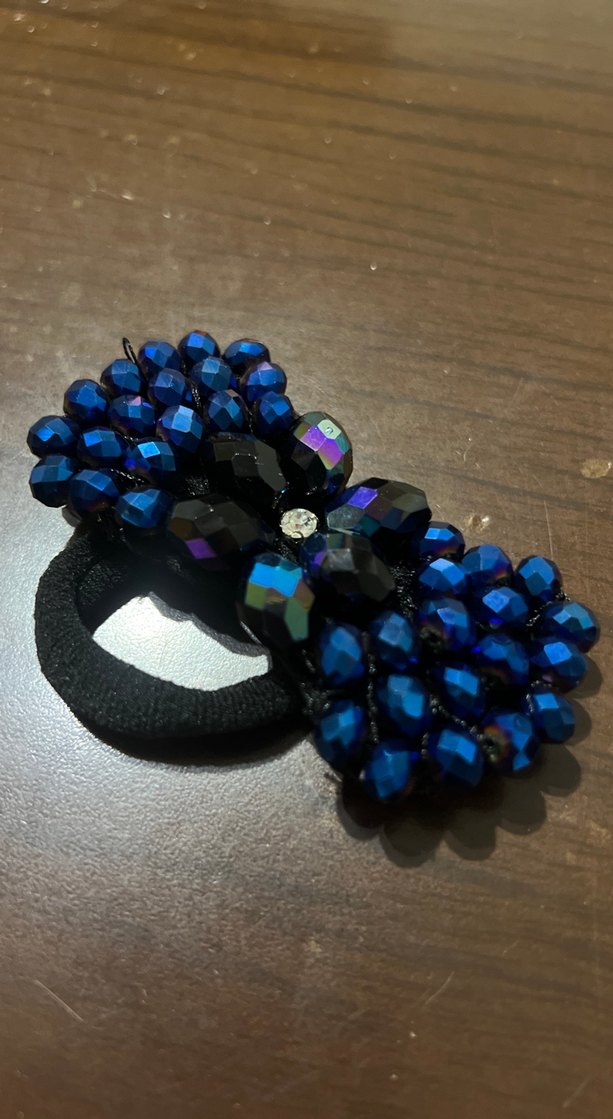 Kristal el yapımı saç tokası - Görsel 3