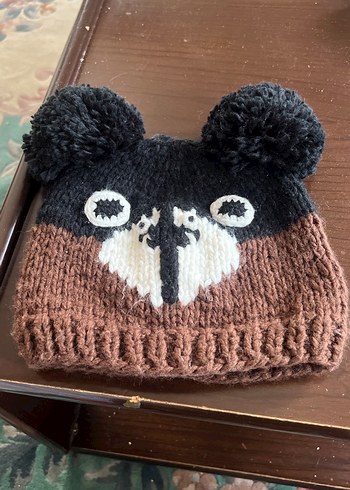 Kahverengi Nakışlı Örgü bere kullanılmamış Pull&And Bear markalı - Görsel 2