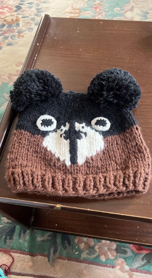 Kahverengi Nakışlı Örgü bere kullanılmamış Pull&And Bear markalı - Görsel 2