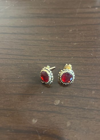 Kök yakut bronz küpe - Görsel 2