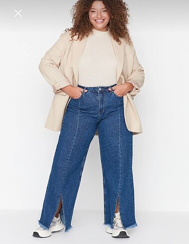 Yırtmaçlı Wideleg Jean