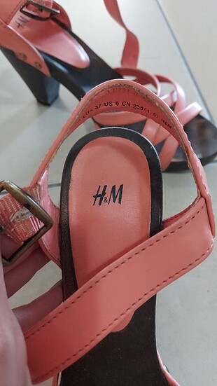 37 Beden H&M topuklu sandalet turuncu 37