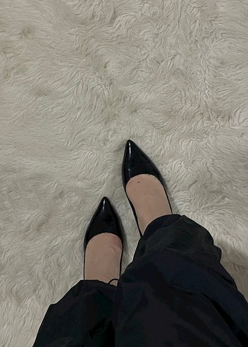 38 Beden siyah Renk Siyah Rugan Topuklu Kadın Stiletto