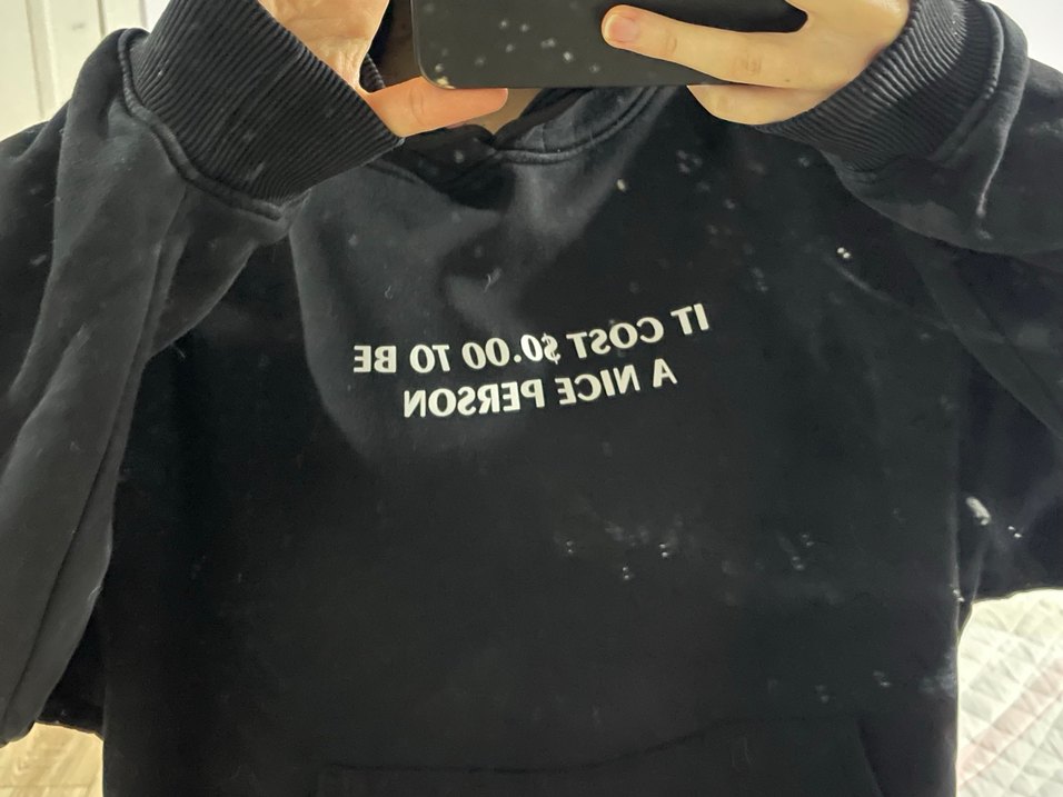 Siyah Kapüşonlu Oversize Sweatshirt - Görsel 3