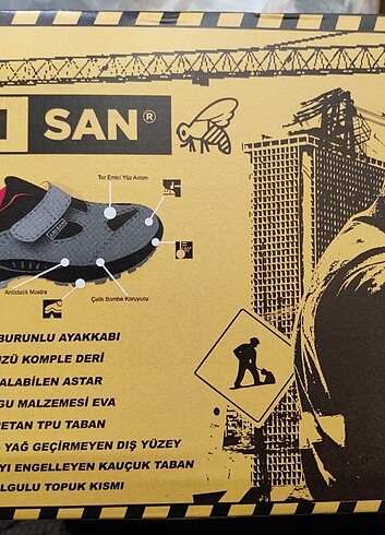 41 Beden siyah Renk Arısan iş ayakkabısı 41 numara 