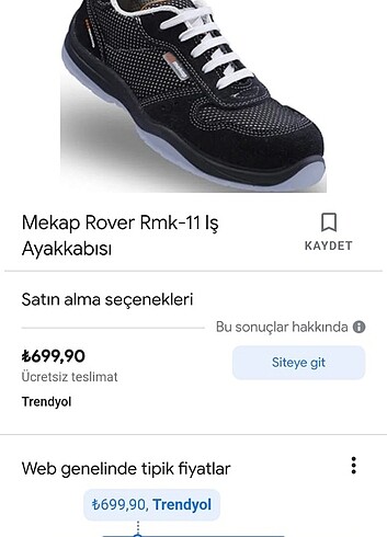 Mekap 41 numara iş ayakkabısı 