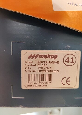 Diğer Mekap 41 numara iş ayakkabısı 