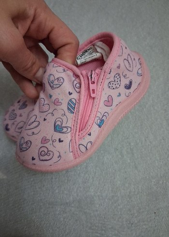 Kız Çocuk Pembe Kalp Desenli Sıcak Terlik - Görsel 6
