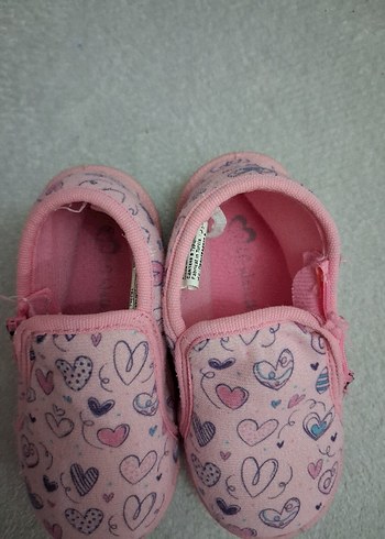 Kız Çocuk Pembe Kalp Desenli Sıcak Terlik - Görsel 2