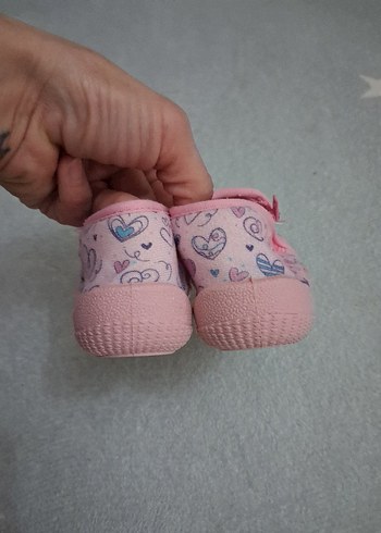 Kız Çocuk Pembe Kalp Desenli Sıcak Terlik - Görsel 4
