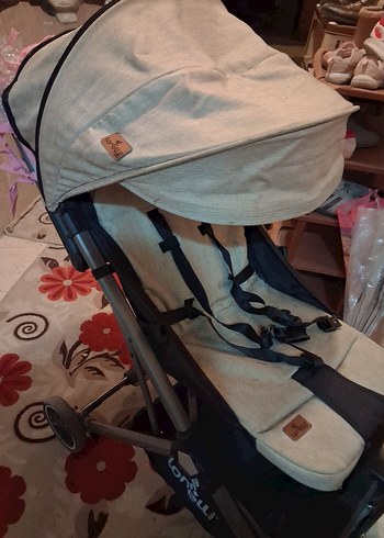 bej Bebek Arabası Katlanabilir Model - Görsel 3